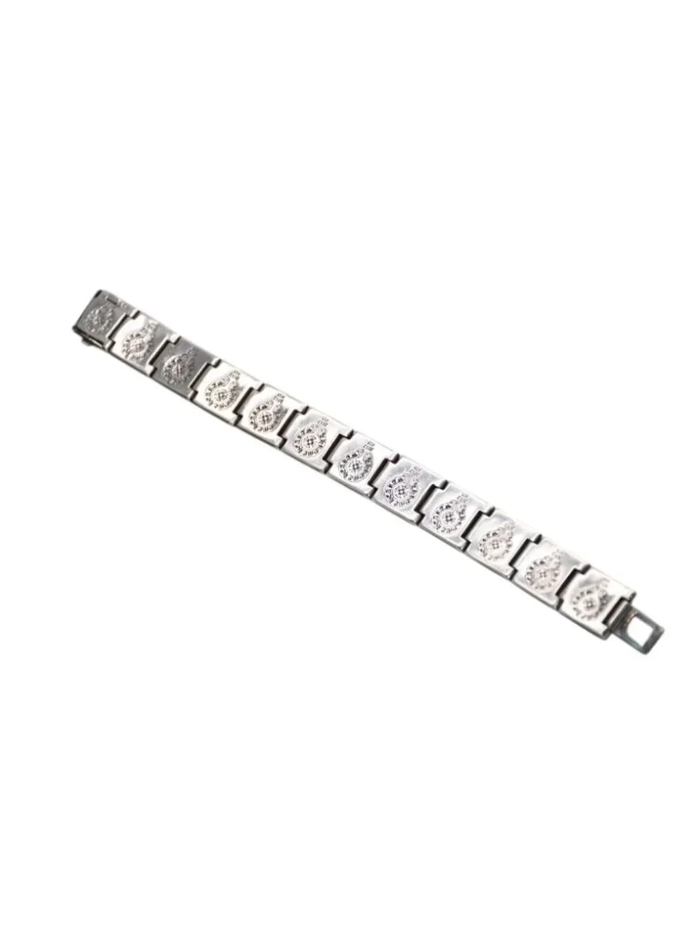 Chrome Hearts Pyramid Pls Plus Link Bracelet 925 Sterling Silver 11